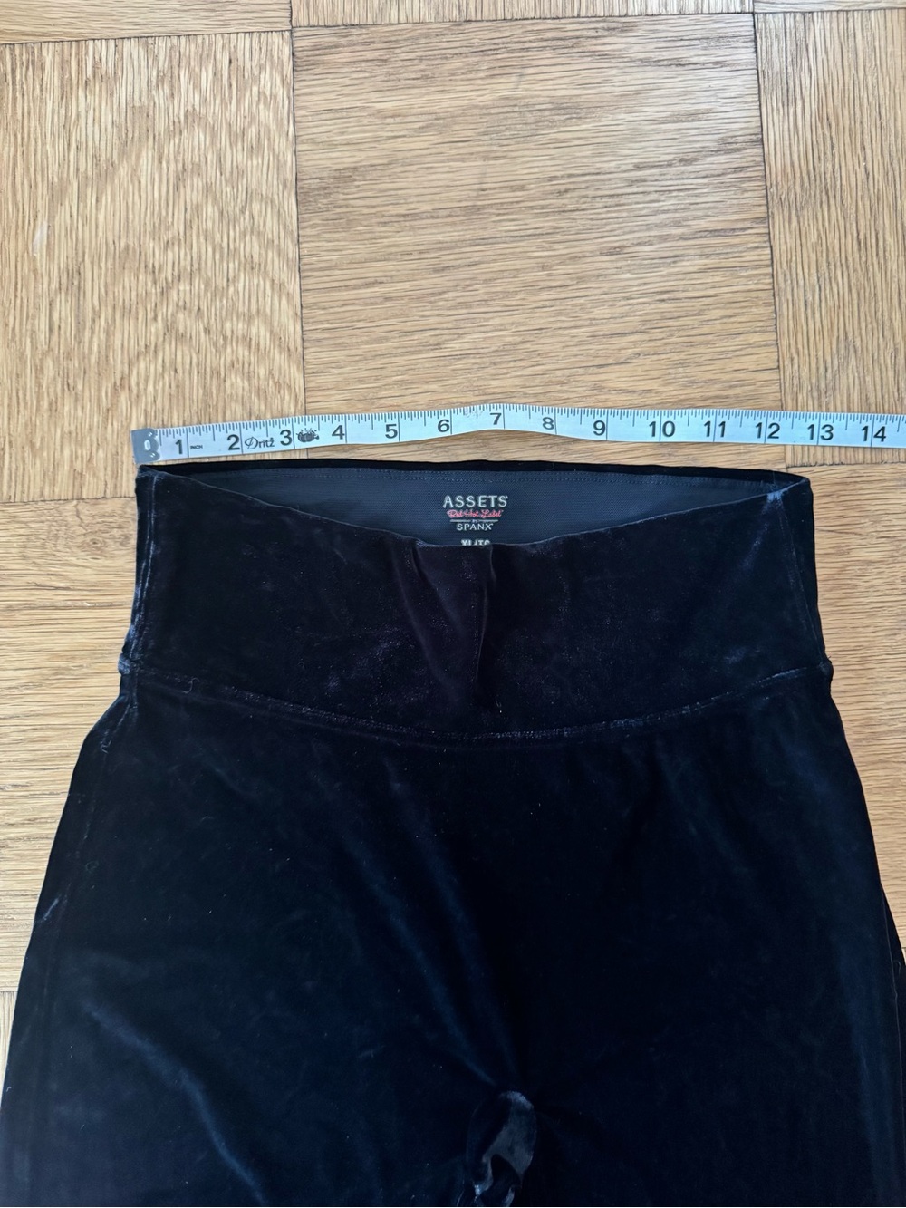 Spanx Assets Velvet Leggings Black High Waist Stretch XL - Picture 4 of 6